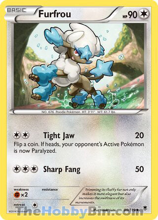 Furfrou #90/119 Uncommon - Phantom Forces Pokemon card
