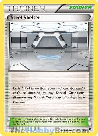 Steel Shelter #105/119 Uncommon - Phantom Forces Pokemon card