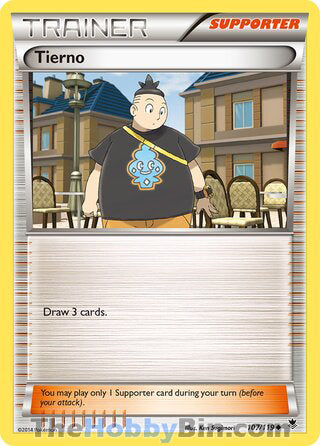 Tierno #107/119 Uncommon - Phantom Forces Pokemon card