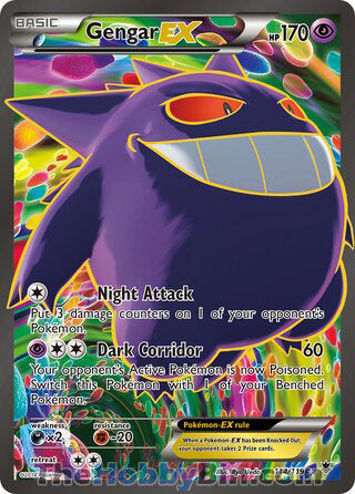 Gengar EX #114/119 Ultra Rare - Phantom Forces Pokemon card