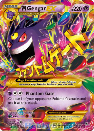 M Gengar EX #121/119 Secret Rare - Phantom Forces Pokemon card
