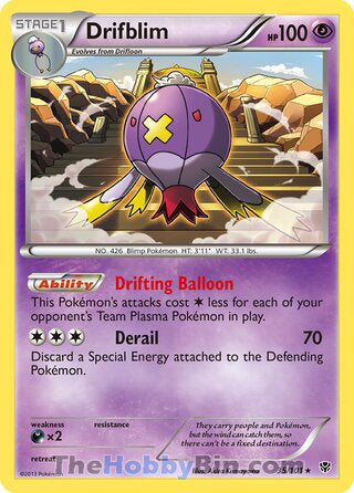 Drifblim Plasma Blast Rare #35/101