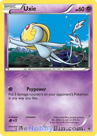 Uxie #36/101 Rare - Plasma Blast Pokemon card