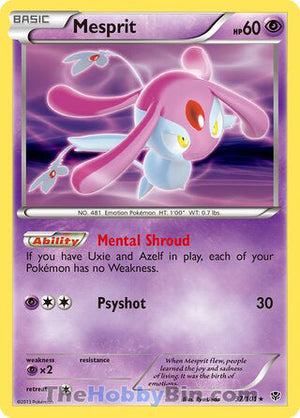 0037 Mesprit Holo Rare Plasma Blast