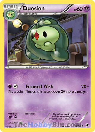 Duosion #43/101 Uncommon - Plasma Blast Pokemon card