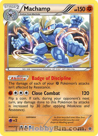 Machamp #49/101 Holo Rare - Plasma Blast Pokemon card