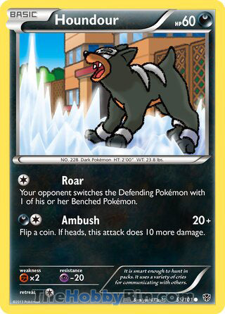 Houndour #55/101 Common - Plasma Blast Pokemon card
