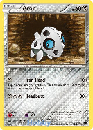Aron #57/101 Common - Plasma Blast Pokemon card