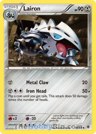 Lairon #58/101 Uncommon - Plasma Blast Pokemon card
