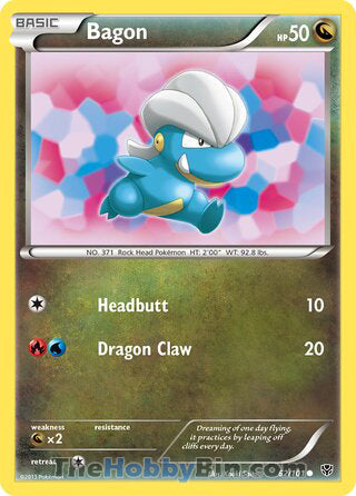 Bagon #62/101 Common - Plasma Blast Pokemon card