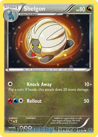 Shelgon #63/101 Uncommon - Plasma Blast Pokemon card