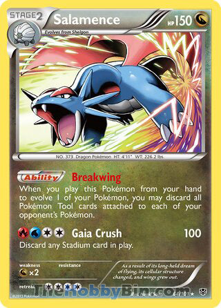 Salamence #64/101 Holo Rare - Plasma Blast Pokemon card