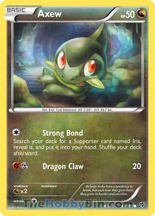 Axew #67/101 Common - Plasma Blast Pokemon card
