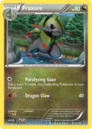 Fraxure #68/101 Uncommon - Plasma Blast Pokemon card