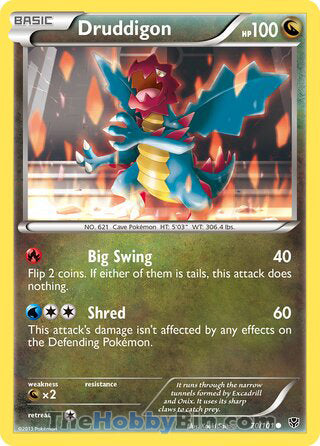 Druddigon #70/101 Common - Plasma Blast Pokemon card