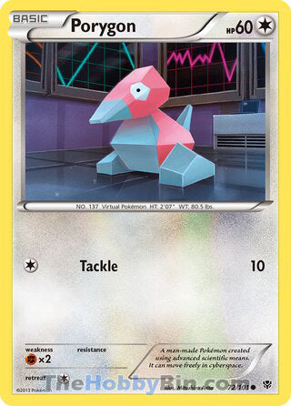 Porygon #72/101 Common - Plasma Blast Pokemon card