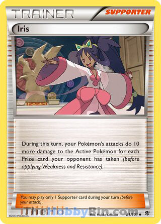 Iris #81/101 Uncommon - Plasma Blast Pokemon card