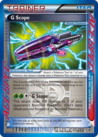 G Scope #93/101 Rare Ace - Plasma Blast Pokemon card