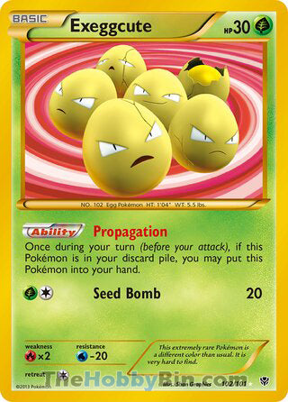 Exeggcute Plasma Blast Secret Rare #102/101