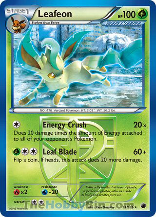 Leafeon Plasma Freeze Rare #11/116