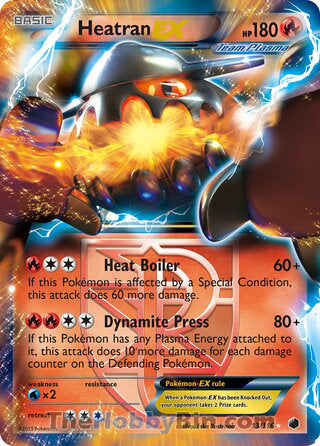 Heatran EX Plasma Freeze Ultra Rare #13/116