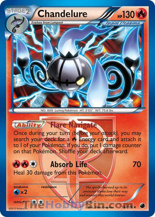 0016 Chandelure Holo Rare Plasma Freeze