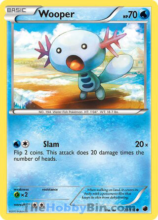 Wooper Plasma Freeze Common #21/116