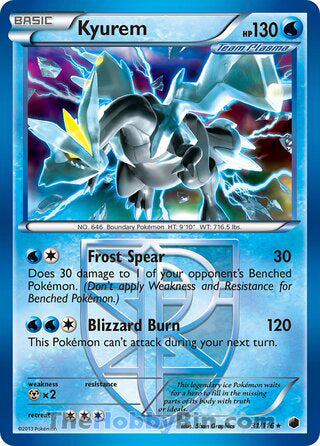 Kyurem Plasma Freeze Holo Rare #31/116