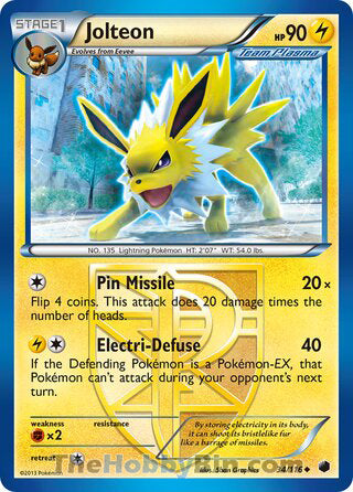 Jolteon Plasma Freeze Uncommon #34/116