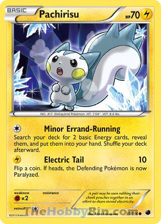 Pachirisu #37/116 Common - Plasma Freeze Pokemon card