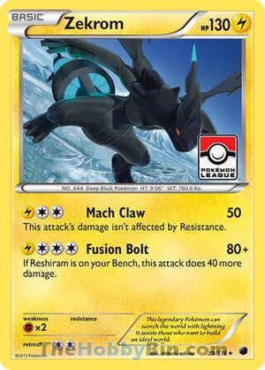 0039 Zekrom Holo Rare Plasma Freeze