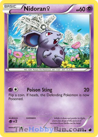 Nidoran F #40/116 Common - Plasma Freeze Pokemon card