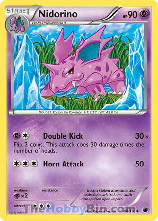 Nidorino #44/116 Uncommon - Plasma Freeze Pokemon card