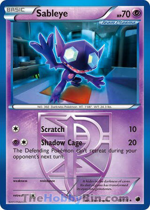 0049 Sableye Rare Plasma Freeze