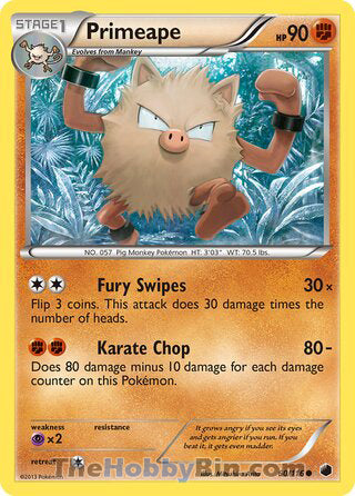 Primeape #60/116 Common - Plasma Freeze Pokemon card