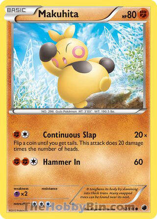 Makuhita #62/116 Common - Plasma Freeze Pokemon card