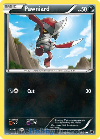 Pawniard #72/116 Common - Plasma Freeze Pokemon card