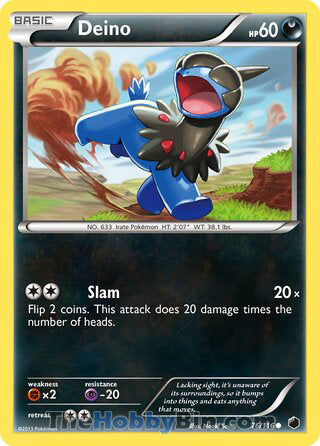 Deino #76/116 Common - Plasma Freeze Pokemon card