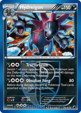 Hydreigon #78/116 Holo Rare - Plasma Freeze Pokemon card