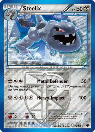 Steelix #79/116 Rare - Plasma Freeze Pokemon card