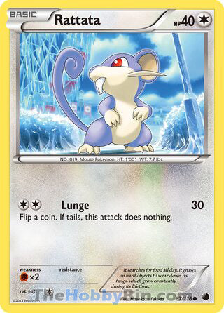 Rattata #87/116 Common - Plasma Freeze Pokemon card