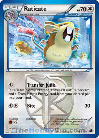 Raticate Plasma Freeze Rare #88/116