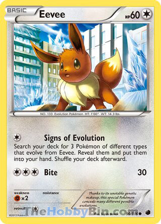 Eevee #90/116 Common - Plasma Freeze Pokemon card