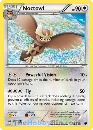 Noctowl #92/116 Uncommon - Plasma Freeze Pokemon card