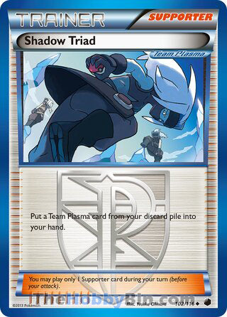 Shadow Triad #102/116 Uncommon - Plasma Freeze Pokemon card