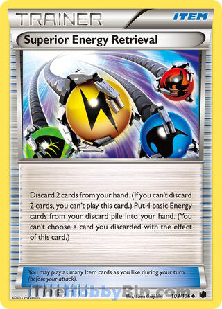 Superior Energy Retrieval #103/116 Uncommon - Plasma Freeze Pokemon card