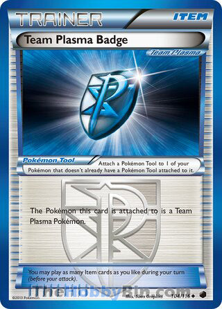 Team Plasma Badge Plasma Freeze Uncommon #104/116