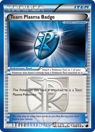 Team Plasma Badge #104/116 Uncommon - Plasma Freeze Pokemon card