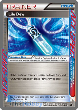 Life Dew #107/116 Rare Ace - Plasma Freeze Pokemon card