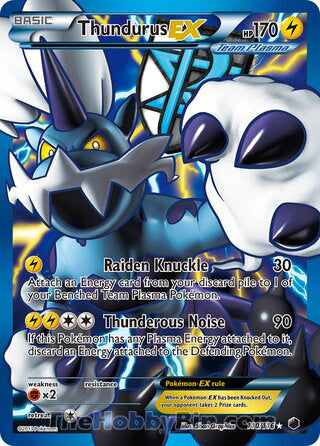 Thundurus EX Plasma Freeze Ultra Rare #110/116